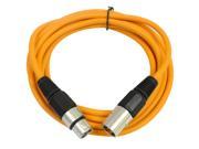 Seismic Audio Orange 10 XLR male to XLR female Patch Cable