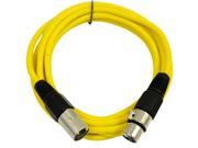 Seismic Audio Yellow 10 XLR male to XLR female Patch Cable