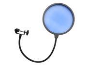 Seismic Audio SA MicScreenBlue Flexible Microphone Wind Screen Studio Mic Pop Filter Blue