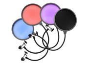 Seismic Audio SA MicScreenVAR 4 Pack of Flexible Microphone Wind Screen Studio Mic Pop Filters