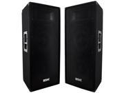 Seismic Audio FL 122P Pair of Dual Premium 12 PA DJ Speaker Cabinets with Titanium Horns 700 Watts RMS per Cabinet