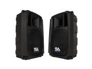Seismic Audio S_Wave 8 Pair Pair of Passive 8 Inch 2 Way PA DJ Speaker Cabinets 8 Full Range PA DJ Band Live Sound Speakers
