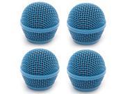 Seismic Audio SA M30Grille Blue 4Pack 4 Pack of Replacement Blue Steel Mesh Microphone Grill Heads Compatible with SA M30 Shure SM58 Shure SV100 and Sim