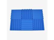 Seismic Audio SA FMDM2 Blue 6Pack 6 Pack of 2 Inch Blue Studio Acoustic Foam Sheets Noise Cancelling Foam Wedge Tiles