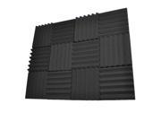 Seismic Audio SA FMDM2 Charcoal 12Pack 12 Pack of 2 Inch Charcoal Studio Acoustic Foam Sheets Noise Cancelling Foam Wedge Tiles