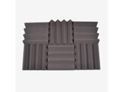 Seismic Audio SA FMDM3 Charcoal 6Pack 6 Pack of 3 Inch Charcoal Studio Acoustic Foam Sheets Noise Cancelling Wedge Tiles