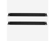 Seismic Audio 2 Pack 1 Space Black Rack Case Filler Panel Mount 1U Unit 19