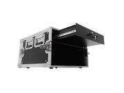 Seismic Audio 6 Space Rack Flight Case with 2 Space Rack Drawer