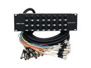 Seismic Audio SARMSS 24x530 Rack Mount 24 Channel XLR TRS Combo Splitter Snake Cable with 5 foot and 30 foot XLR trunks