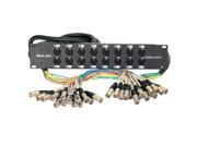 Seismic Audio SARMSS 16x515 Rack Mount 16 Channel XLR TRS Combo Splitter Snake Cable with 5 foot and 15 foot XLR trunks