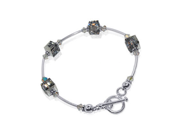Sterling Silver Crystal Bracelet 7.5 inch Made with Swarovski Elements
