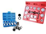 Capri Tools Auto Disc Brake Caliper Wind Back Tool Kit with XZN Triple Square Spline Wrench Bit Socket Set 10 Piece