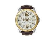 Guess WaterPro Leather Multifunction White Dial Men's watch #U12006G1