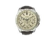 Guess WaterPro Leather Brown Strap Cream Dial Men's watch #U13570G2