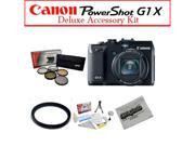 Canon G1 X 14.3 MP CMOS Digital Camera with Opteka HDA&sup2; Professional 5 Piece Filter Kit (UV, CPL, FL, ND4 and 10x Macro Lens) + Opteka G1X Adapter + Opteka Digi