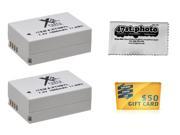 2 Pc Xit 1600mAh Battery for CANON PowerShot NB-7L G10 G11 G12 SX30 IS SX 30 NB7L Battery 3153B001 Digital Camera DSLR