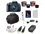 Canon EOS Rebel T5i 18.0 MP CMOS Digital SLR DSLR Camera with EF-S 18-55mm f/3.5-5.6 IS STM Lens & 8GB Opteka 2 Lens Advanced Accessory Bundle