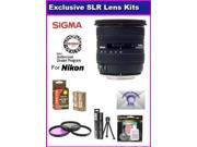 Sigma 10-20mm f/4-5.6 EX DC HSM Lens for The Nikon D40, D40x, D60, D3000 & D5000 Includes PRO HD 3PC Filter Kit + 7 Year Lens Warranty & Extended Life EN-EL9 Ba