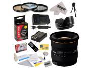 Sigma 10-20mm f/4-5.6 EX DC HSM Autofocus Lens for the Nikon D40 D40x D60 D3000 D5000 - Includes 77MM 3 Piece Pro Filter Kit (UV, CPL, FLD) + Replacement Batter