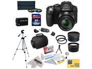 Panasonic Lumix DMC-FZ200 Digital Camera with 3-Inch LCD With Ultimate Accessory Kit Includes 32GB High-Speed SDHC Card + Card Reader + Extended Life Battery +
