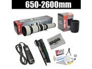 Opteka 650-2600mm High Definition Telephoto Zoom Lens with 67