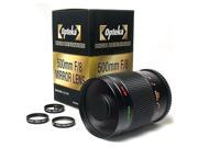 Opteka 500-1000mm High Definition Mirror Telephoto Lens for Nikon 1 J2, J3, S1, V1, V2 Compact DSLR Mirrorless Cameras