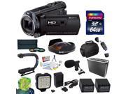 Sony HDR-PJ650 HD Camcorder with Ultimate Accessory Kit Includes - 64GB High Speed Error Free SDXC Memory Card + SD Card Reader + 58MM 3 Piece Pro Filter Kit (U