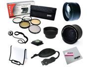 52MM Professional .35x + 2.2x Lens + Filter Accessory Kit for NIKON D7100, D7000, D5200, D5100, D5000, D3200, D3100, D3000, D90 and D80 DSLR Cameras- Includes O