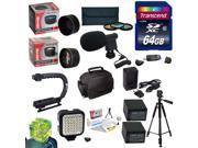 Ultimate Accessory Kit for the Sony NEX-VG30 Camcorder Includes - 64GB High Speed Error Free SDXC Memory Card + SD Card Reader + 58MM 3 Piece Pro Filter Kit (UV