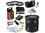 Sigma 17-70mm f/2.8-4 DC Macro TSC OS HSM Lens for the Nikon D40 D40x D60 D3000 D5000 - Includes 3 Piece Pro Filter Kit (UV, CPL, FLD) + Replacement Battery Pac