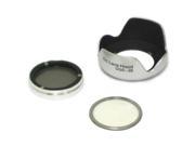 Professional Filter Kit (Polarizer & UV) with Lens Hood for Sony CyberShot W370 and W300 Digital Camera