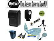 Opteka Professional Video Accessory kit for the Kodak PLAYTOUCH, Zi8, Zx1, PLAYSPORT, ZxD Compact HD video camcorder includes Opteka VL-20 Ultra Bright LED Vide