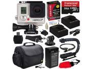 GoPro HD Hero3+ Hero 3+ Silver Edition (CHDHN302) with Ultimate Special Edition Bundle Accessory Kit includes - 64GB MicroSD + (2) Battery + Charger + European