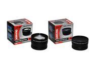 Opteka .43x High Definition Wide Angle With Macro & 2.2x Telephoto Lens Kit for Nikon 50mm f/1.4 and 55-300mm Lenses