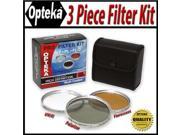 Opteka HD2 3 Piece (UV, PL, FL) Filter Kit for Nikon Coolpix P80 Digital Camera