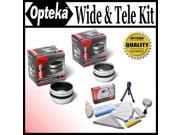 Opteka 0.5x Wide Angle & 2x Telephoto HD2 Lens Set For The Samsung HMX-T10 Digital Camcorders
