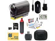 Sony HDR-AS30V HD POV Action Camcorder with 47stPhoto Advanced Accessory Kit Includes - 32GB High-Speed Micro SD Card + Card Reader + NP-BX1 1400mAh Li-ion Batt