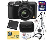 Panasonic LUMIX DMC-LX7K LX7 10.1 MP Digital Camera with 3.8x Optical Zoom and 3.0-inch LCD (Black) with Best Value Accessories Kit includes 16GB High-Speed SDH