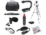 Opteka Videographers Deluxe Kit with Microphone, Case, Tripod, X-Grip and More for Canon, Nikon, Sony and Pentax Digital SLR Cameras