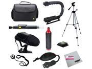 Opteka Videographers Deluxe Kit with VM-200 Microphone, Case, Tripod, X-Grip and More for Canon, Nikon, Sony and Pentax Digital SLR Cameras