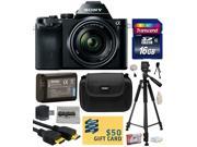 Sony a7K A7 Full-Frame DSLR 24.3 MP Interchangeable Digital Lens Camera with FE 28-70mm f/3.5-5.6 OSS Lens with Best Value Accessories Bundle Kit includes 16GB