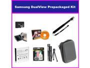 Essential Accessory Package For The Samsung DualView TL225 TL220 TL90 Digital Camera Includes 8GB Micro SD Memory, Card Reader, SLB-07A Replacement Spare Batter