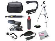 Opteka Videographers Deluxe Kit with VM-100 Microphone, Case, Tripod, X-Grip and More for Canon, Nikon, Sony and Pentax Digital SLR Cameras