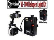 Opteka VL-100 100-Watt Professional Halogen Camcorder Video Light Kit with 12v Rechargeable Battery Pack for Sony AX200, FX1000, FX7, FX1, PD150, VX2000 and VX1