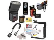 Dedicated E-TTL Speed Light Flash Kit for the Canon EOS M M2 Rebel SL1 100D DSLR Digital Camera Includes Vivitar DF-293 TTL LCD Bounce Zoom Flash With LCD Displ