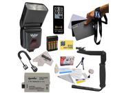 Dedicated E-TTL Speed Light Flash Kit for the Canon EOS 450D 500D 1000D T1i XSi XS Kiss F X2 X3 DSLR Digital Camera Includes Vivitar DF-293 TTL LCD Bounce Zoom