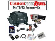 Canon 200DG Digital Camera Gadget Bag Accessory Kit with Opteka LP-E8 LPE8 2000mAh Ultra High Capacity Li-ion Battery Pack, Opteka 16 GB SDHC High Speed Class 1