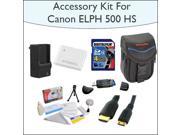 Advanced Accessory Kit With 4GB SDHC High Speed Memory Card, High Capacity NB-6L Replacement Battery, Vanguard Sydney-6B Compact Digital Camera Bag, 5 Foot Gold