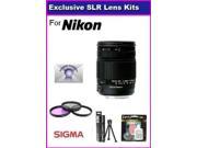 Sigma 18-250mm f/3.5-6.3 DC OS HSM IF Lens for Nikon D3X, D3S, D3, D800, D700, D300S, D90, D70, D70S, D200, D40, D80, D60, D90, D40X, Includes HD 3PC Filter Kit