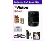 Sigma 18-250mm f/3.5-6.3 DC OS HSM IF Lens Specific for The Nikon D40, D40x, D60, D3000 & D5000 Includes PRO HD 3PC Filter Kit + 7 Year Lens Warranty & Extended